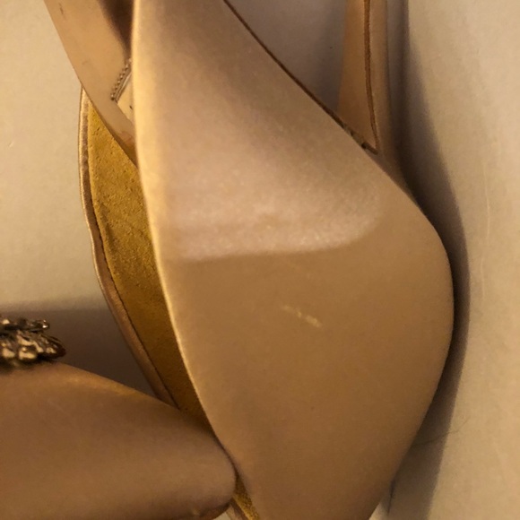 NIB Badgley Mischka satin rhinestone high heels - Picture 2 of 16
